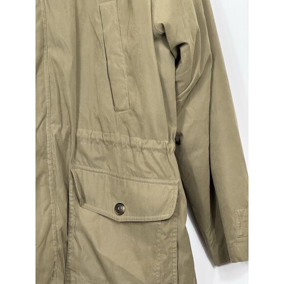 Members Only Olive Green Field Jacket Coat L Quilted Zip Out Liner Pockets - Picture 4 of 9